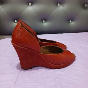 Korkease womens size 8.5 wedge heel open toe shoes